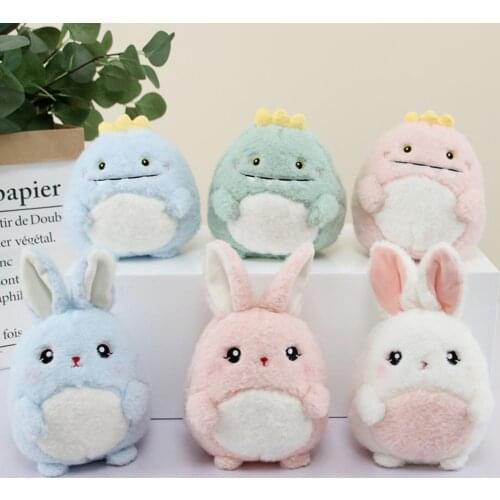 1Pc Cute Round Rabbit Animal Plush Stuffed Doll Home Sofa Toy Kids Xmas Gift