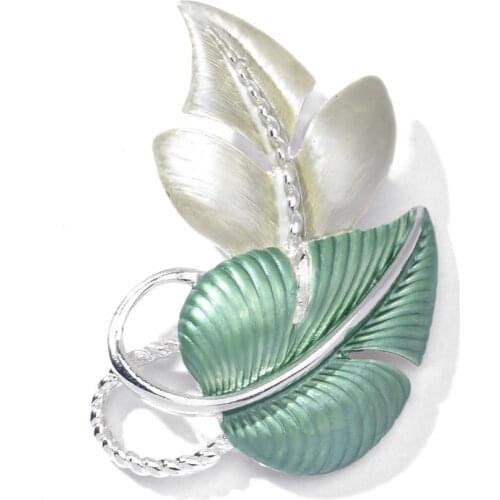 2020 Heart Leaf Brooches Pins Womens Trendy Enamel Lady Party Dress Corsage brooch Pin Decoration Girl Accessories For Gifts