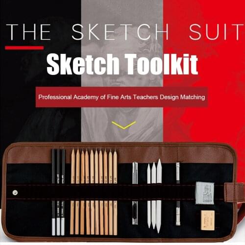 21/29Pcs Sketching Drawing Art Tool Set with Charcoal Knife Pencils Painting Sketch Tools Art Supplies набор для рисования