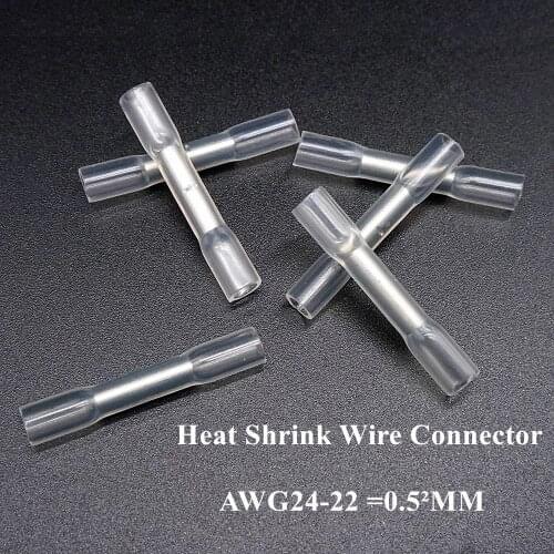 AWG26-24=0.25-0.5mm ² NYLON Material Waterproof Electrical Wire Connectors Heat Shrink Butt Connectors Crimp Terminals Kit