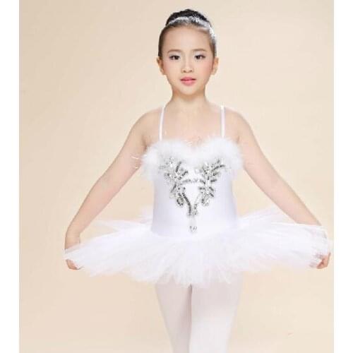 White Childrens Swan Lake Costume Kids Ballet Dance Costume Stage Professional Ballet Tutu Dress For Girl