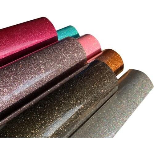 Free Shipping 1 roll 30cmx25m Glitter heat transfer vinyl for heat press machine cutting plotter