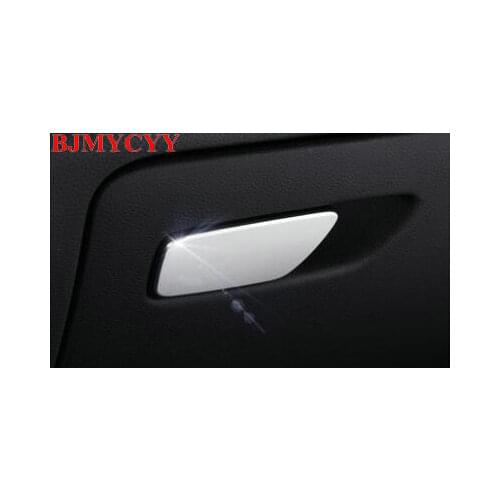 BJMYCYY Car accessory driver storage box Stainless steel hand sequins for Audi A3 2017