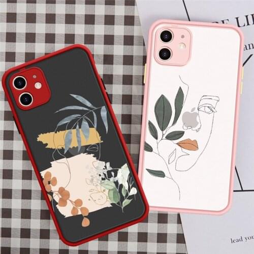 JAMULAR Art Retro Abstract Geometry Phone Case For iPhone 11 Pro XS MAX XR SE 2020 X 8 7 6Plus Cute Shockproof Cover Matte Coque