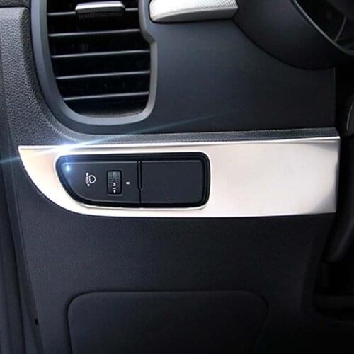 For Kia Rio 4 X-line 2018 2019 Car Interior Accessories Stainless Steel Headlight Switch Buttons Cover Trim Car Styling Stickers
