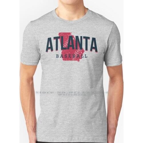 Atlanta Pride-Baseball 3 T Shirt 100% Pure Cotton Falcons Hawks Baseball Football Basketball Georgia