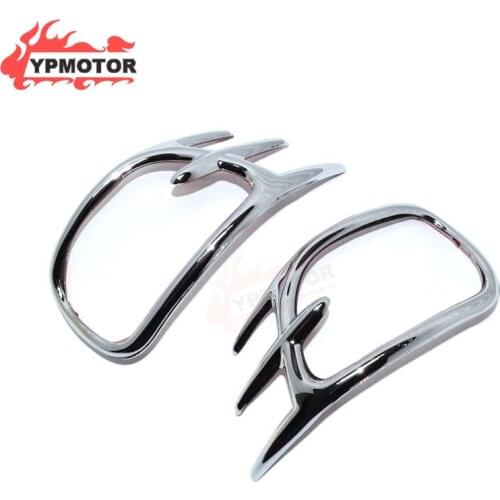 GL 1800 01-11 Chrome Front Turn Signal Light Trim Indicator Edge Accent Cover Case Decal For Honda Goldwing GL1800 2001-2011