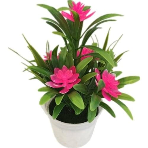 Artificial Fake Flower Potted Plant Bonsai for Christmas New Year Wedding Party Garden Home Decor Fake Plants Artificial Flowers