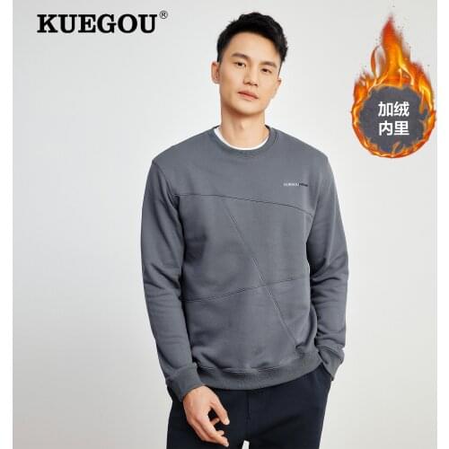 KUEGOU Mens Fleece Hoodies
