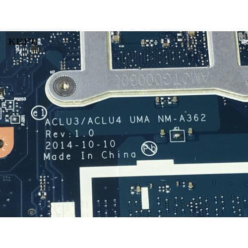 KEFU AVAILABLE NEW MAINBOARD ACLU3/ ACLU4 NM-A362 FOR LENOVO G50-80 LAPTOP MOTHERBOARD WITH ONBOARD I5 PROCESSOR