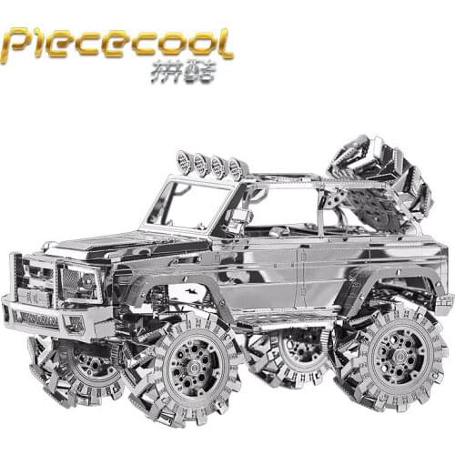 Piececool 3D Metal Puzzle SUV OFF-ROAD VEHICLE Model kits DIY Laser Cut Assemble Jigsaw Toy Desktop decoration GIFT For Children