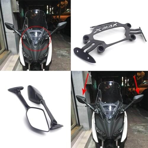 Modified Front Stand Holder Smartphone Mobile Phone Bracket GPS Plate Mirror Bracket For Yamaha XMAX X-MAX 250 300 2017 218