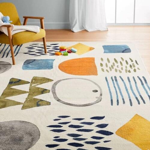 Cartoon Painted Carpets For Living Room Home Carpet Kids Room Soft Fluffy Rugs For Bedroom Decor Sofa Coffee Table Floor Mat