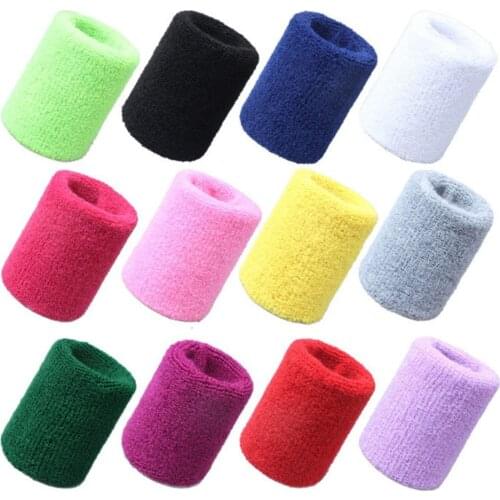 Cotton Wristbands Wrist Band Bands Sweatbands Sweat Band for Sport Tennis Running Travel Gym Cycling Safe Sport Bag