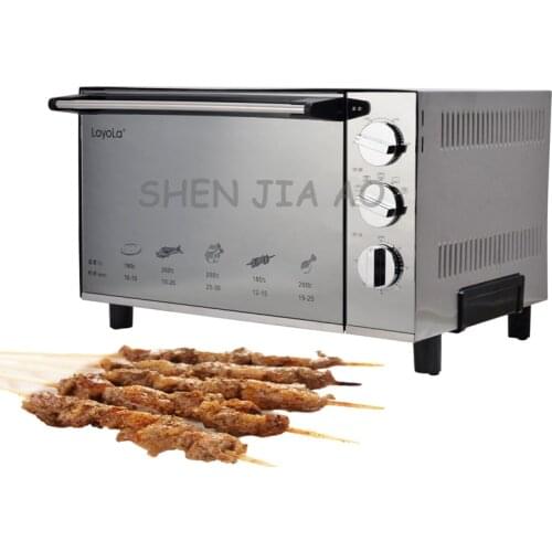 Stainless steel desktop electric oven 23L household small electric cake/pizza baking oven 23L 220V 1800W