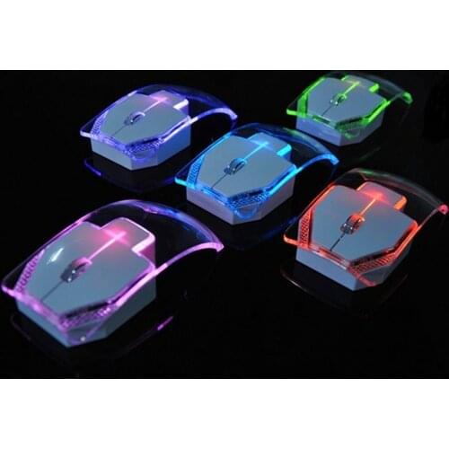 New wireless mouse colorful creative transparent luminous mute mouse girls office holiday gift fashion mouse