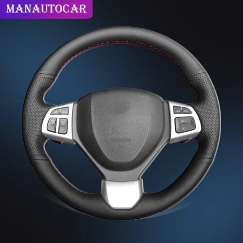 Car Braid On The Steering Wheel Cover for Suzuki Swift Sport 2012 2013 2014 2015-2017 Vitara S 2016-2018 2019 DIY Auto Covers