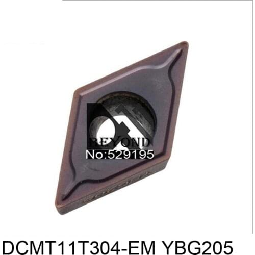 Original CT DCMT11T304-EM YBG205 DCMT 11T304 10pcs Turning Tool Lathe Cutter Carbide Inserts DCMT11T3 Lathe Tools CNC