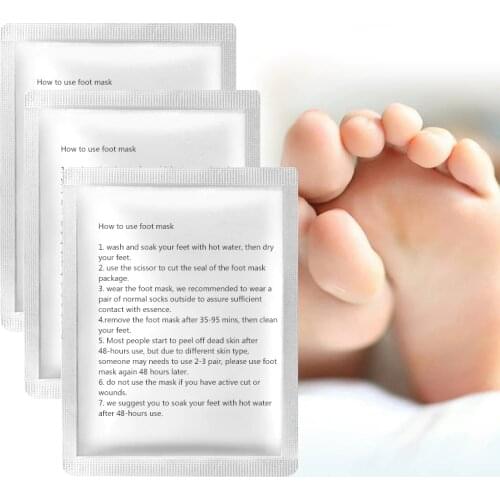 2pair=4pcs Feet Exfoliating Foot Mask Magic Skin Peeling Cuticles Heel Dead Skin Feet Mask Foot Peel Mask Socks for Pedicure