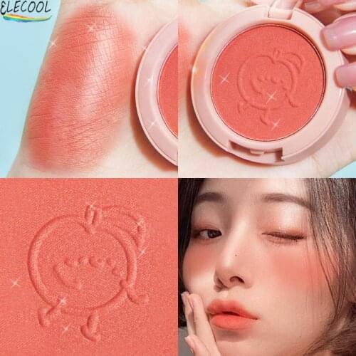 ELECOOL Blush Peach Pallete 6 Colors Face Mineral Pigment Cheek Contour Shadow Cosmetics Blusher Powder Makeup Professional Set