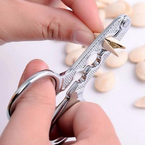 Melon Seed Plier Scissor Nut Cracker Opener Clamp Walnut Pine Sheller Nutcracker Kitchen Household tool sunflower