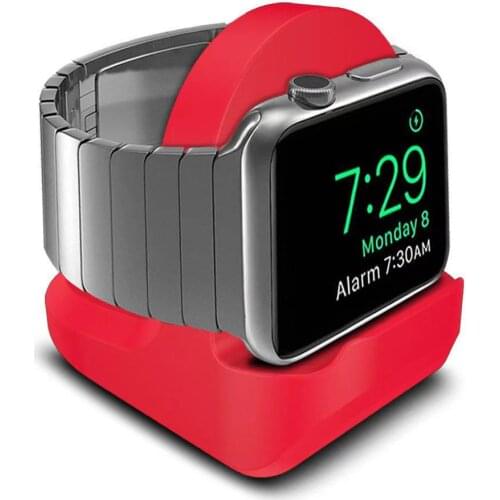Soft Silicone Charging Dock Stand Station Silicone Base Charger Holder For Apple Watch iWatch iPhone