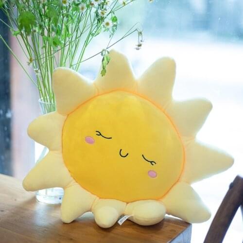 50-70cm Plush Sun Clouds Hug Pillow Cushions Stuffed Soft Plushes Stuffing Home Decor Kawaii Baby Kids Girls Gifts Plushie Toys