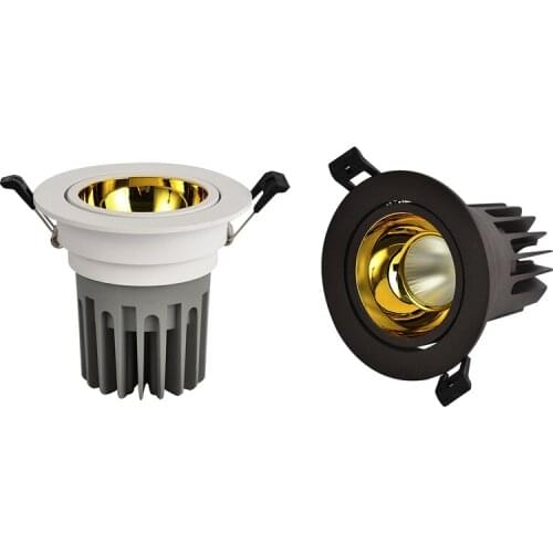 Dimmable COB 7W 9W 12W 15W 18W Deep Anti-Glare Spotlight For Living Room Bedroom Hotel Embedded LED Downlight Ceiling Light