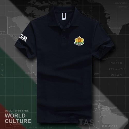 Republic of Bulgaria BGR polo shirts men short sleeve white brands printed for country 2018 cotton nation emblem new fashion