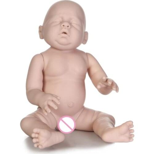 DIY Silicone Reborn Doll Mold Handmade Doll Unpainted Sleeping Baby Doll Kits Fashion Doll Parts Legs Arms Body and Head