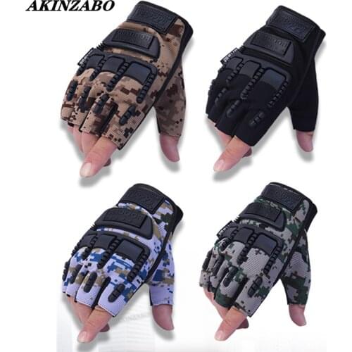 Tactical gloves Fingerless Camouflage outdoor sports fitness gloves Bicycle training boxing fighting protective Military gloves