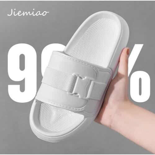 JIEMIAO 2021 Unisex Slippers 3cm Heel Ladies Platform Shoes Men Beach Sandals Home Non-slip EVA Living Room Indoor Slipper