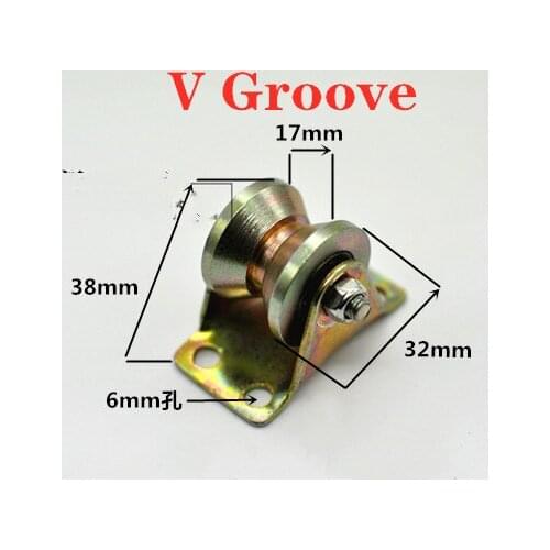 1.2 Inch Dia Yellow 45# Steel U/VGroove Rigid Caster Wheel with Steel Bearing 441Lbs Capacity for Industrial Carts