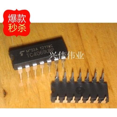 10PCS New original authentic 4069 TC4069UBP DIP gate / inverter IC TOS
