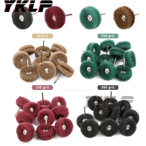 20pcs Mini Drill Abrasive Nylon Brush Buffing Polishing Wheels 3mm Shank Metal Polish for Dremel Rotary Tool Accessories Set