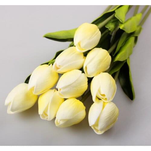 25pc/lot Charming Tulip Christmas Gifts Artificial Flower Wedding Home Decoration Flowers Wreaths Thanksgiving Day Easter Gift