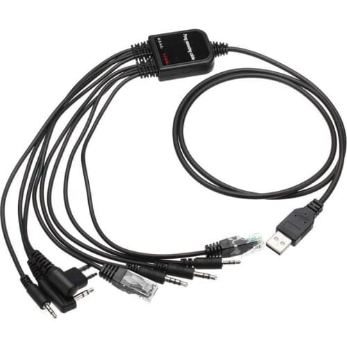8 in 1 USB Programming Cable Compatible for Walkie Talkie Motorola Kenwood ICOM BAOFENG TYT QYT Radio
