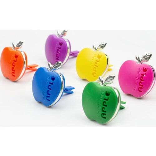 Car Perfume Clip Air Freshener Car Essence Apple Shape Solid Perfume Car Supplies Lemon Apple Strawberry Lavender Fragrance
