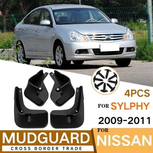 4PCS Car Mudflap FOR NISSAN Sylphy 2009-2011 Car Fender Mud Flaps Guard Splash Flap Mudguards Accessories