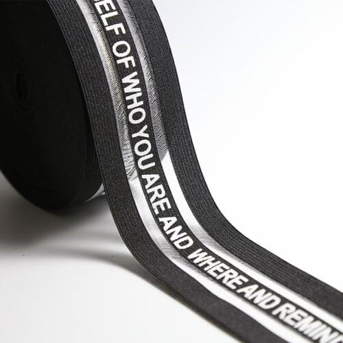 Printing Elastic Bands 50MM Elastic Ribbon Clothing Bags Trousers Elastic Rubber DIY Sewing Accessories rubber band