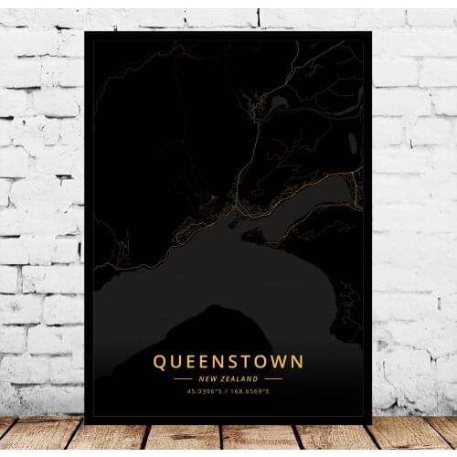City Auckland Christchurch Dunedin Hamilton Queenstown Tauranga Wellington Whangarei New Zealand Poster