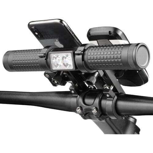 5-in-1 Bike Handlebar Extension Support Holder Bracket USB Charging Power Bank Flashlight Bracket Clamp Cycling Accessories