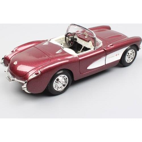 Diecast 1:24 Chevrolet Corvi Roadster 1957 Static Model Collection Decorations Hot Toys Display Vehicle Ornaments Souvenir