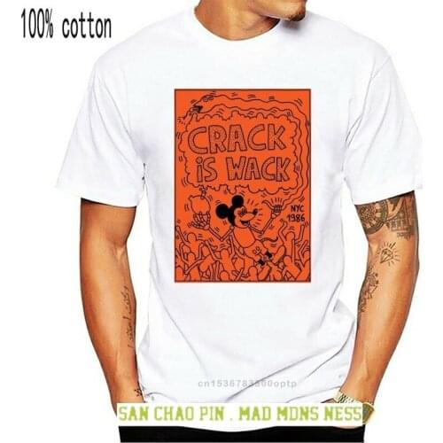 T Shirt Homme Crack Is Wack Haring Pop Art Peinture Dessin 1980 Usa Mode Summer Fashion Men T Shirt 033922