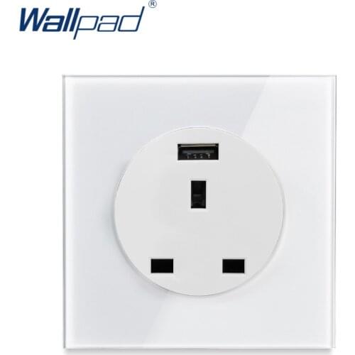 13A BS UK Wall Socket Power Outlet 2.1A USB Charger Port Electric Socket Wallpad L6