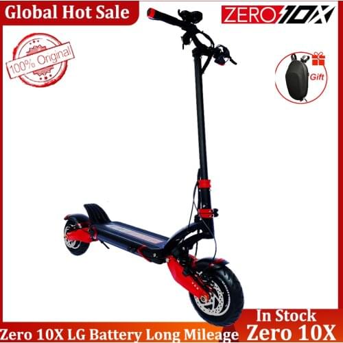 2020 Newest Zero 10X scooter 10inch Double motor High Speed electric scooter 52V 2000W off-raod e-scooter 65km/h gift bag
