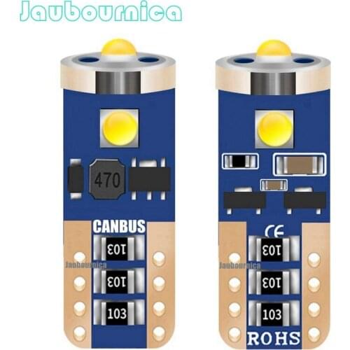 2Pcs NEW T10 W5W 192 WY5W 3 SMD CREE Chips LED Car Parking Light Auto Interior Reading Dome Bulb Wedge License Plate Lamp White