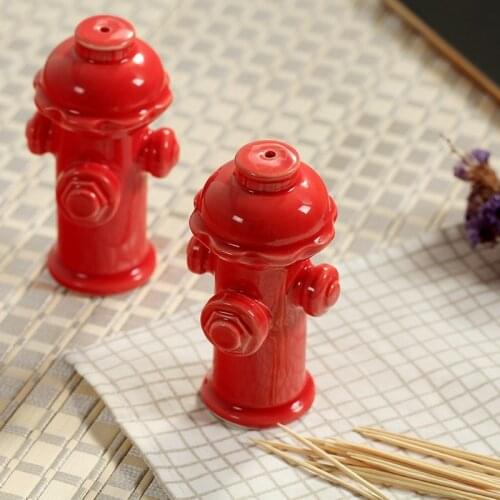 Creative Toothpick Holder Cute Fire Hydrant Ceramics Toothpick Dispenser Cleaning Teeth Desktop Decoration Toothpick Organizer