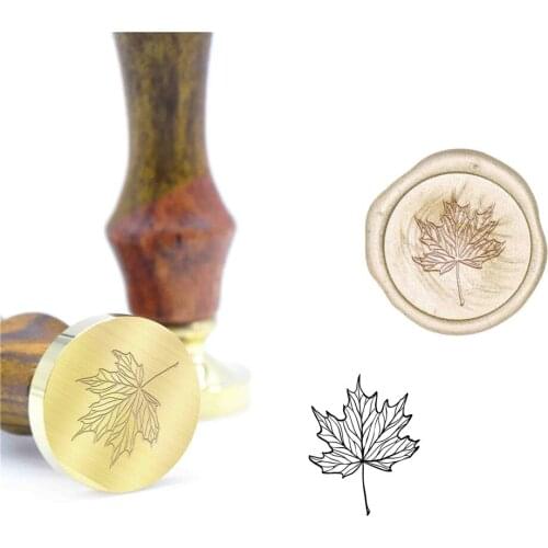 A maple leaf Wax Seal Stamp B122 Custom sealing wax Stamps DIY stamps handle for wedding invitations sealing