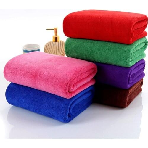 Mircrofiber Fabric Quick Dry Hair Bath Towel 70*140cm Solid Color Brief Style Hair And Body salon Multi-purpose Towel
